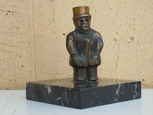 Skulptur IN Bronze von Franz aus der Mittelklasse Sign. Auf Basis Marmor Schwarz - Bild 1 von 14