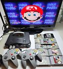 Nintendo 64 Black Console With 12 Games & 2 Controllers - Tested & Working