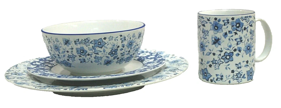 Pfaltzgraff Blue Meadows Suave 4 Piezas Cena, Ensalada, Tazón, Taza C1089 Foto 1 de 4