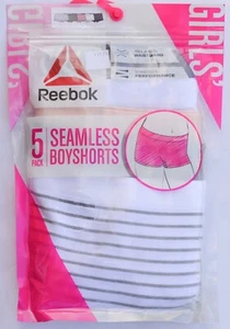 Reebok #11176 NEW Girls' 5 Pack Stretch Performance Seamless Boyshort Underwear - Picture 1 of 3