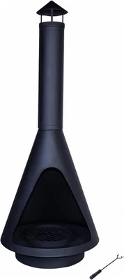 Horno de terraza horno de jardín chimenea de jardín con barbacoa chimenea cesta de fuego horno de fundición - Imagen 1 de 4