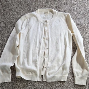 Crewcuts Carigan Sweater Size Large 10 - 11 Ivory - Picture 1 of 4