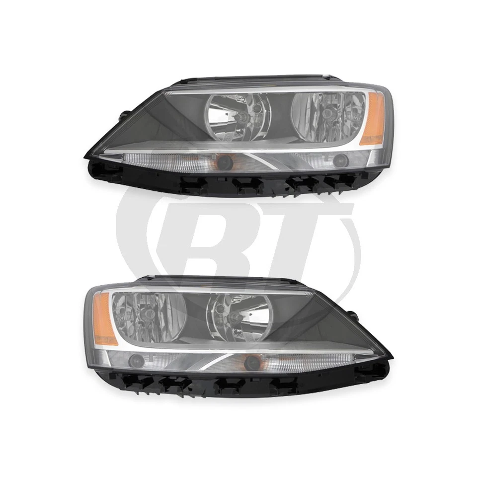 Conjunto de pares de faróis dianteiros de halogênio para 11-16 Volkswagen Jetta esquerda e direita - Imagem 1 de 1