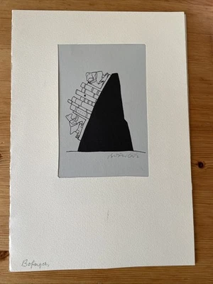 Manfred Bofinger, DDR , bedeutender Grafiker. gedruckte Grafik. Signiert. - Bild 1 von 3