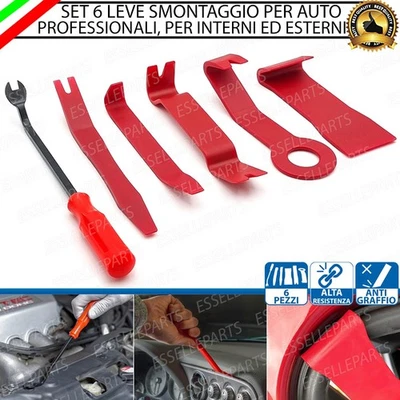 KIT 6 LEVE SMONTAGGIO PROFESSIONALE OPEL VECTRA C INTERNI ANTIGRAFFIO - Immagine 1 di 4