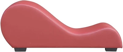 Chaise Lounge Collection for Stretching & Relaxation Modern Faux Leather Curv... - Image 1 of 3