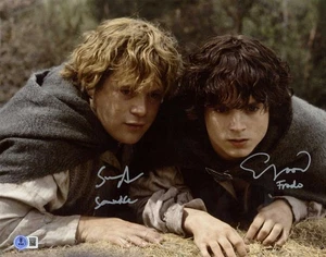 SEAN ASTIN ELIJAH HOLZ SIGNIERT 11x14 FOTO HERR DER RINGE BECKETT BAS ZEUGE - Bild 1 von 4