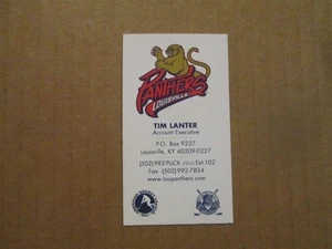 AJL Louisville Panthers Vintage Defunct Tim Lanter Team Logo Business Card - Picture 1 of 1