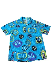 Disneyland Haunted Mansion 50th Anniversary Shag Button Up Camp Shirt Adult S - Bild 1 von 3