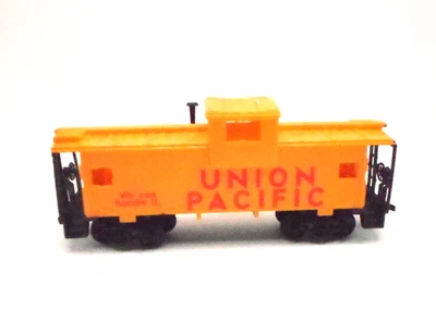 HO Scale Union Pacific Caboose Orange Model Train Car AHM 1:87  - Image 1 of 4
