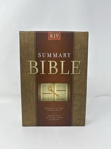 NKJV EDITION CHARCOAL CLOTH OVER BOARD NEW SUMMARY BIBLE, Holman Bible Staff - Picture 1 of 6