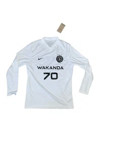 Nike X Wakanda weiß #70 Performance L/S Fußball Trikot Größe Large Britton - Bild 1 von 5