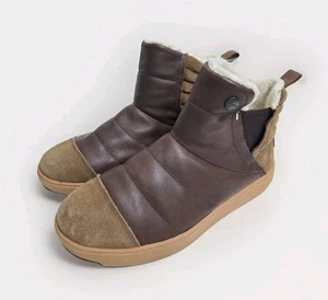 Stio Damen 8,5 Colter Stiefel Sherpa gefüttert Bison Braun Bootie Leder Wildleder - Bild 1 von 10