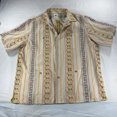 The Territory Ahead Men’s XXL Short Sleeve Button Up Shirt Embroidered Boho  - Image 1 of 4