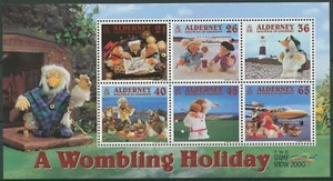Alderney 2000 TV Wombles Block 7 sin usar (C90372) - Imagen 1 de 1
