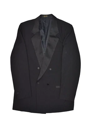 Pierre Cardin Chaqueta Para Hombres 40 XL Negro Esmoquin Blazer Cena Abrigo Doble Pecho Foto 1 de 4