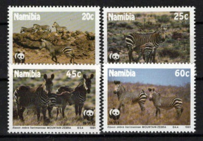 Namibia SWA 694-697 MNH Cebra de Montaña Animales de Vida Silvestre ZAYIX 0424S0150M Foto 1 de 3