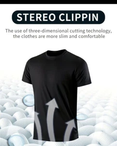 Men's Short Sleeve Crew Neck Cotton T-Shirt Gym T for Men. Size Large. - Picture 1 of 6