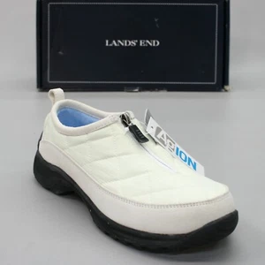 Lands' End Ladies 6 Weatherfield Ivory Quilted Primaloft Front-zip Shoes - 86524 - Picture 1 of 10