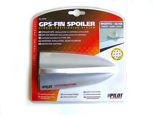 Gps-Fin Spoiler 40298 Antenna GPS Imitazione Argento Stile Base Adesiva Shark - Foto 1 di 1