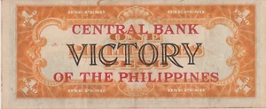 1944 PHILIPPINES (ONE PESO) VICTORY (TREASURY SILVER CERTIFICATE) ERA WAR II - Picture 1 of 2