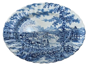 Vintage Staffordshire Serving Platter Myott hand engraved pattern under glaze - Picture 1 of 4