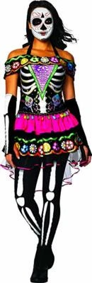 Charades Día de los Muertos Vestido Calavera de Azúcar Adulto Mujer Disfraz Halloween 03723 Foto 1 de 3