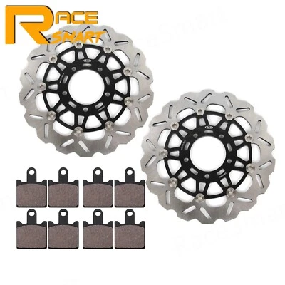 Front Brake Disc Rotors + Pads For Kawasaki Z1000 2007 2008 2009 Z750R 2011 2012 - Image 1 of 4