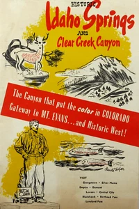 Idaho Springs Colorado Travel Brochure Local History Business Guide Map 1950s - Picture 1 of 10