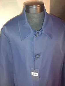 Men's Joseph Aboud Navy Rain Coat Waterproof Size XL Modern Fit Long NWT - Picture 1 of 13