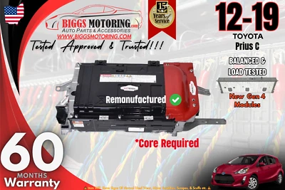 Bateria híbrida reconstruída Toyota Prius C fabricante de equipamento original 12-17 G9280-52031 🔋 5 anos W - Imagem 1 de 4
