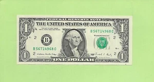 1988 ..UNCIRC $1  B 5671 4968 C  .... 1988 $1  B-C      NICE NOTE     FRN - Picture 1 of 2
