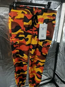 Camo Cargo Jogger Orange Yellow Burgundy Black Slim Skinny Fit 13/14 Women - Picture 1 of 7
