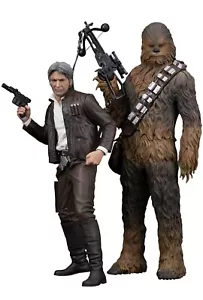 Star Wars ARTFX + Han Solo e Chewbacca scala 1/10 Kotobukiya raro sold out nuovo - Foto 1 di 12