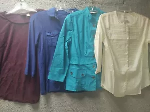 Chicos Shirts and Jacket Womens Size 0 (Small/4) Reseller Lot of 4 - Picture 1 of 13