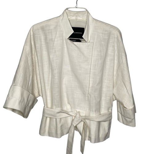 OFF WHITE Giacca foderata Club Monaco taglia S con manica kimono bianca sporca nuova