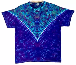 Tie Dye lila/blau Löscher V S/S T-Shirt Small Medium Large XL 2X 3X 4X 5X 6X - Bild 1 von 1