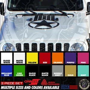 Vinyl Stickers Decal Graphics For Jeep Fits Gladiator/Wrangler Star Hood Stripes - Bild 1 von 4