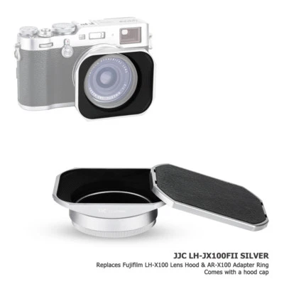 Metal Lens Hood & Adapter Ring & Hood Cap for Fujifilm X100V X100VI X100T X100S - Image 1 of 4