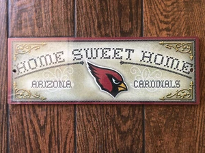 Arizona Cardinals Home Sweet Home Wood Sign - NEW 6" x 17” Wall Decoration Gift - Picture 1 of 4