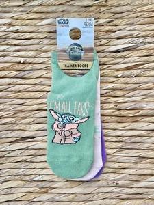 Disney The Mandalorian X Primark Grogu Trainer Socks LADIES Size 4-8 Baby Yoda - Picture 1 of 7