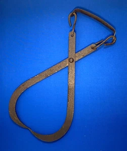 Antique Steel Iron Ice Block Tongs Hooks Primitive Rare Tools - Picture 1 of 5