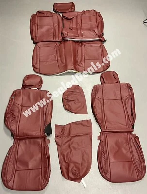 Medium Red Leather Seat Covers Upgrade for 2015-2023 Dodge Challenger - Image 1 of 4