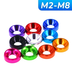 Aluminium Alloy M2 M3 M4 M5 M6 M8 Anodized Countersunk Head Bolt Washers Gasket - Photo 1/10