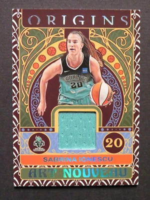 2023 Panini Origins WNBA Sabrina Ionescu Art Nouveau Patch Card Liberty - Image 1 of 2