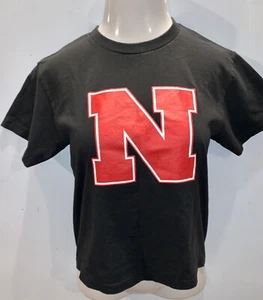NEBRASKA CORNHUSKERS Black Graphic T Shirt ~ Size Large L - Picture 1 of 5