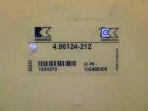 Fresa de discos de Kennametal 4.96124-212, 125 mm de diámetro, 12mm de ancho - Imagen 1 de 3