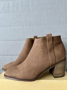 Nautica Women’s Ankle Boots Brown Size 9 Zipper Medium Heel Elegant Winter Fall - Picture 1 of 13