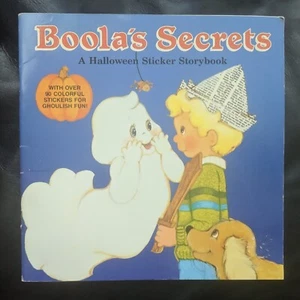 Vintage Halloween Book 1988 BOOLAS SECRETS Children's Sticker Storybook HTF Rare - Picture 1 of 12