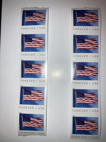 (10) USPS Forever Stamps - Postage For First Class Mail-Free shipping Cover